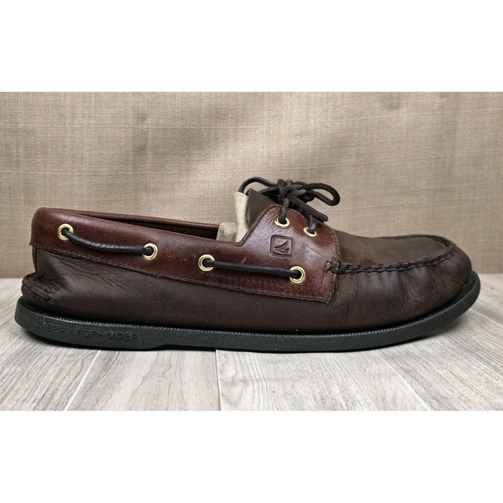 Sperry Top-Sider Authentic Original 2 Eye Brown Lace Up Boat Shoes Mens 11.5M